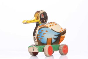 Historisk LEGO-træand fra 1930’erne på auktion hos Lauritz.com